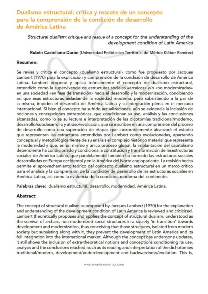 En la imagen vemos un ejemplo de comunicación de un congreso publicado en un libro de actas.
La comunicación tiene un título seguido por el nombre del autor y su afiliación. Seguidamente vemos también un resumen y unas palabras clave, estructura muy parecida a la de un artículo científico.